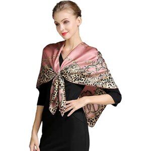 Silk Scarf with Elegant Gift Packaging "43" Large Square for Women